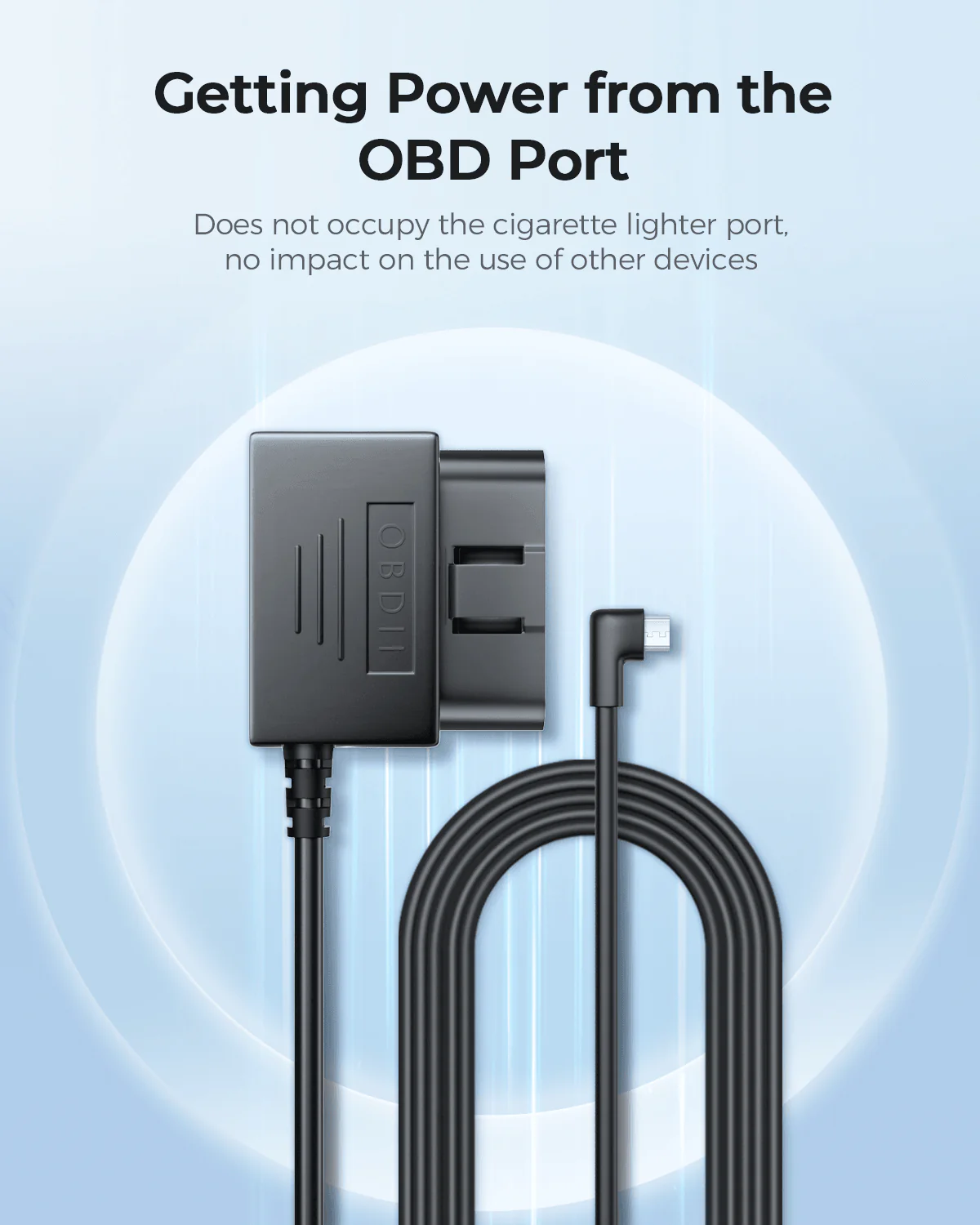 AZDOME OBD Hardwire Kit Mini USB Port, Support Parking Mode, 11FT 12V-24V to 5V for Dash Cam with Mini USB Port, Low Voltage Protection - Image 4