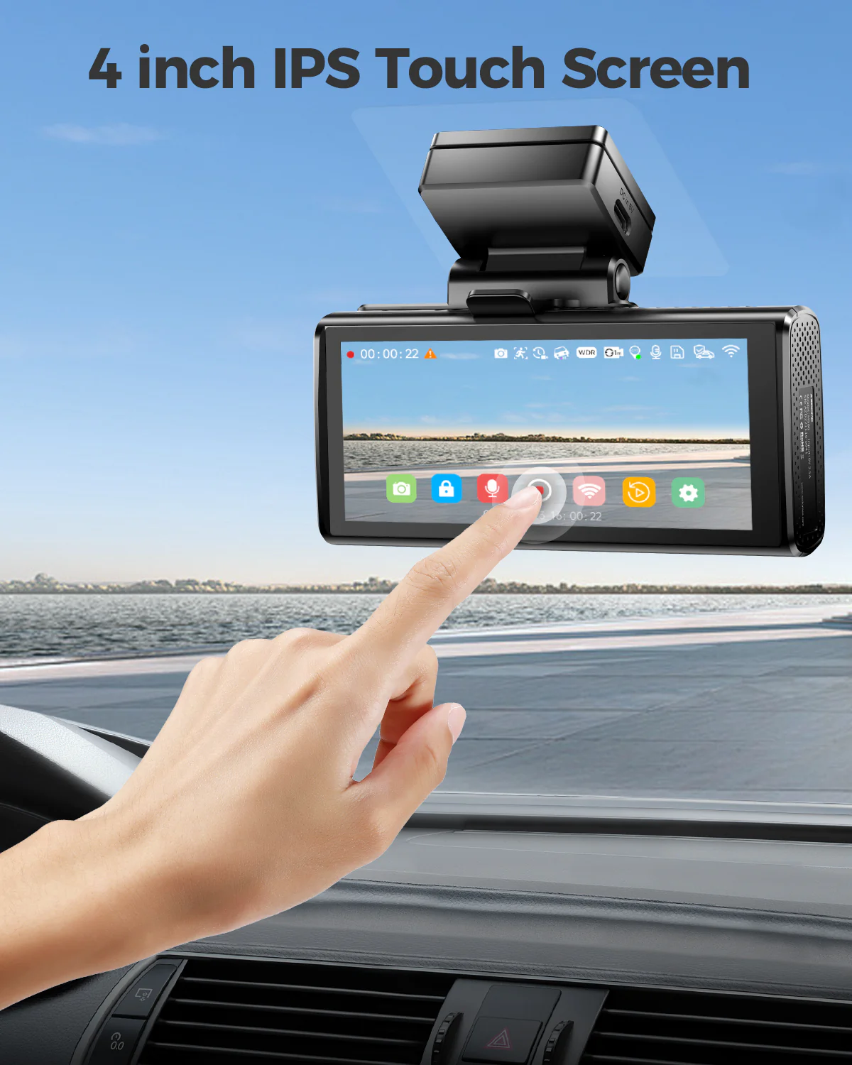 AZDOME M580 3CH Dash Cam 5K with 4" Touch Screen IR Night Vision 24H Parking Mode - Image 5