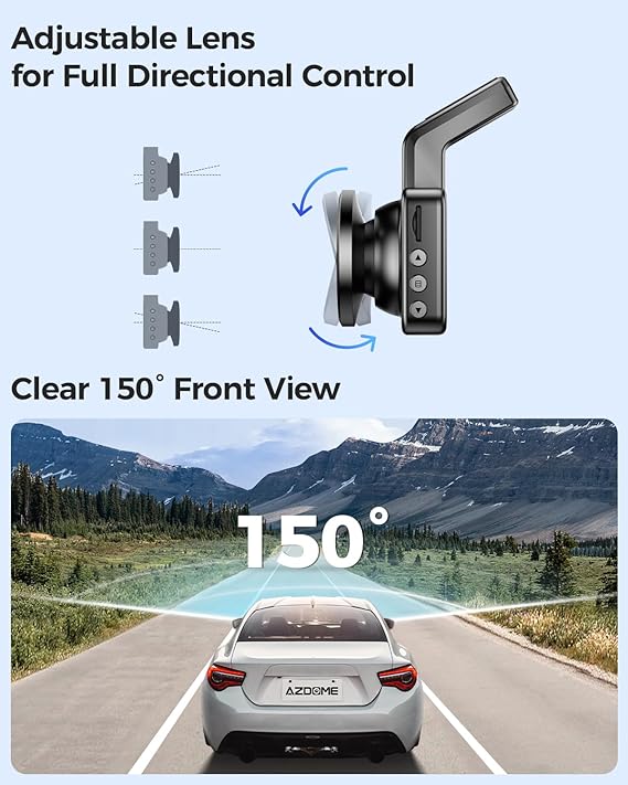 AZDOME M17 1CH Dash Cam 1080P with WiFi & ADAS 3" Screen 24H Parking Mode - Image 5